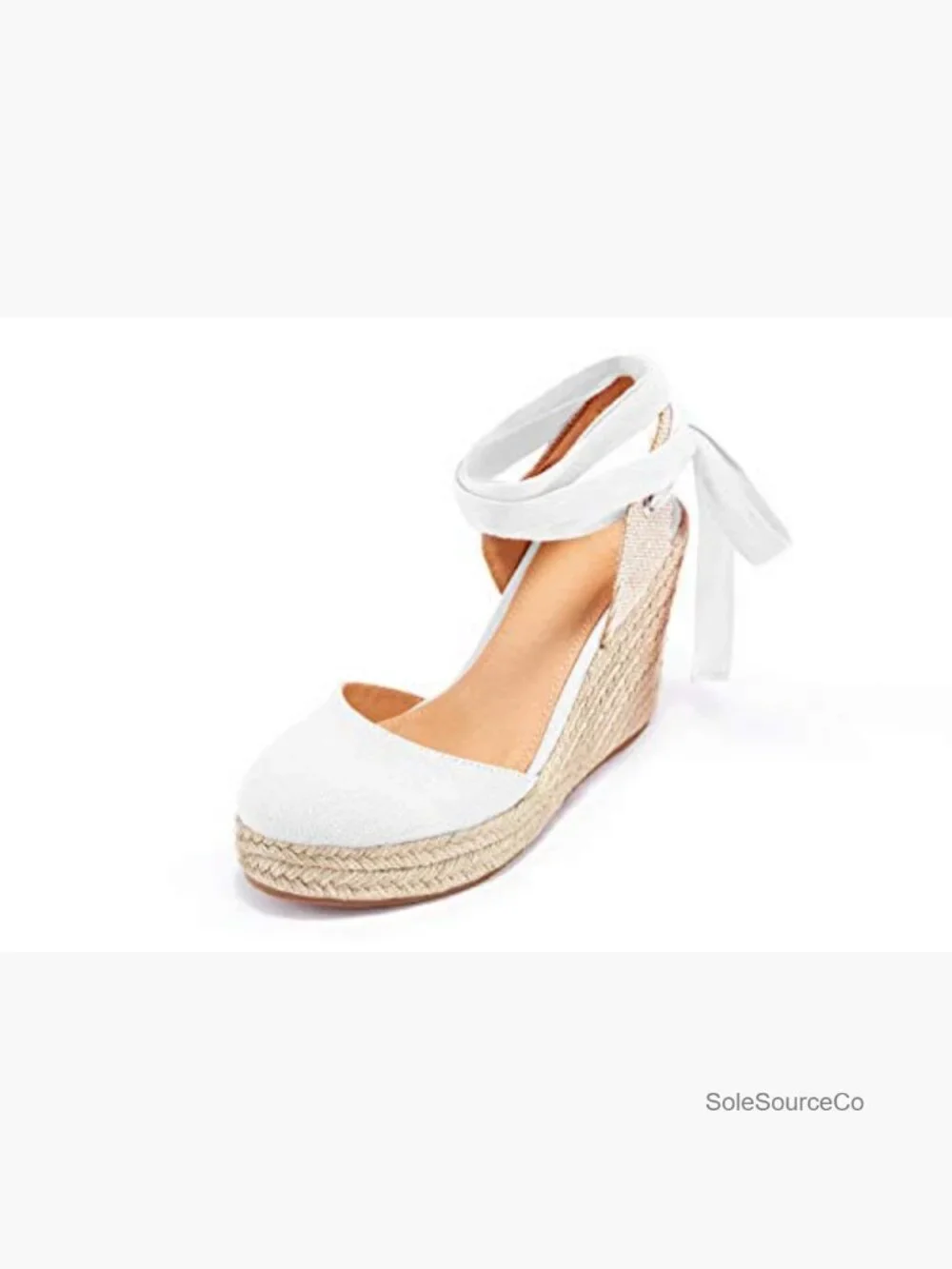Womens Espadrille Wedge Sandals Platform Heels Closed Toe Ankle Strap